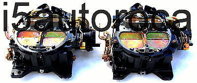 SET OF 2 MARINE CARBURETORS 4BBL ROCHESTER QUADRAJET 5.7 350 MERC ELECTRIC CHOKE - Marine Carburetors