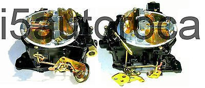 SET OF 2 MARINE CARBURETORS 4BBL ROCHESTER QUADRAJET 4MV 8.2L 502 CID MERCRUISER - Marine Carburetors