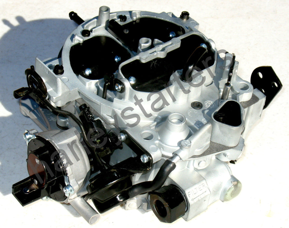 MARINE CARBURETOR 4 BARREL ROCHESTER QUADRAJET MCM 255 HP ELECTRIC CHOKE SILVER AND BLACK