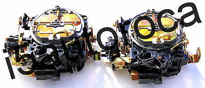SET OF 2 MARINE CARBURETORS 4BBL ROCHESTER QUADRAJET 5.0 305 MERC ELECTRIC CHOKE - Marine Carburetors