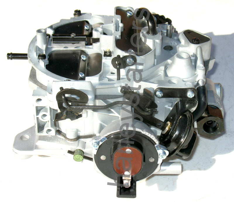 MARINE CARBURETOR ROCHESTER QUADRAJET 350 5.7 LITER ELECTRIC CHOKE SILVER AND BLACK