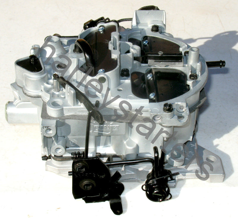 MARINE CARBURETOR ROCHESTER QUADRAJET 350 5.7 LITER ELECTRIC CHOKE SILVER AND BLACK