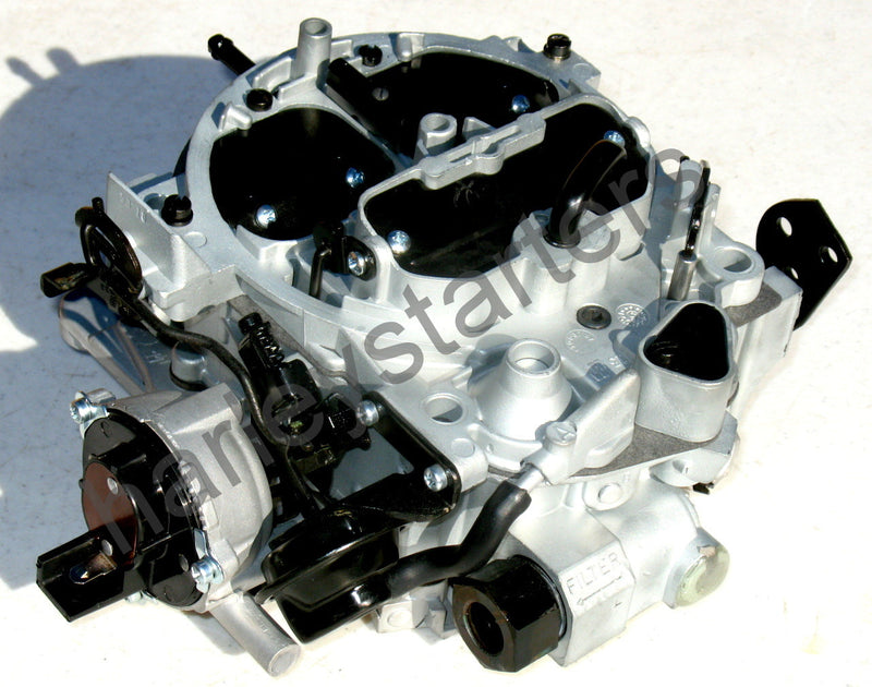 MARINE CARBURETOR 4 BARREL ROCHESTER QUADRAJET 454 7.4 ELECTRIC CHOKE SILVER AND BLACK
