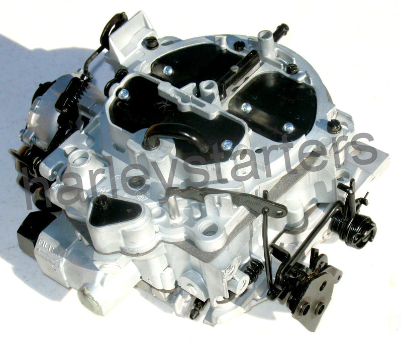 MARINE CARBURETOR ROCHESTER QUADRAJET 350 5.7 LITER ELECTRIC CHOKE SILVER AND BLACK